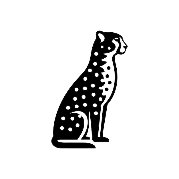 Ilustración vectorial de chita aislada en fondo blanco El icono del logotipo de chita diseña vectorial