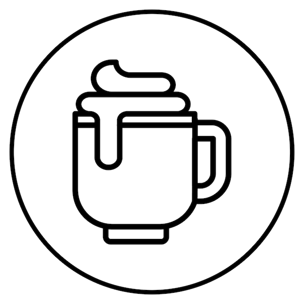Ilustración vectorial de chocolate caliente
