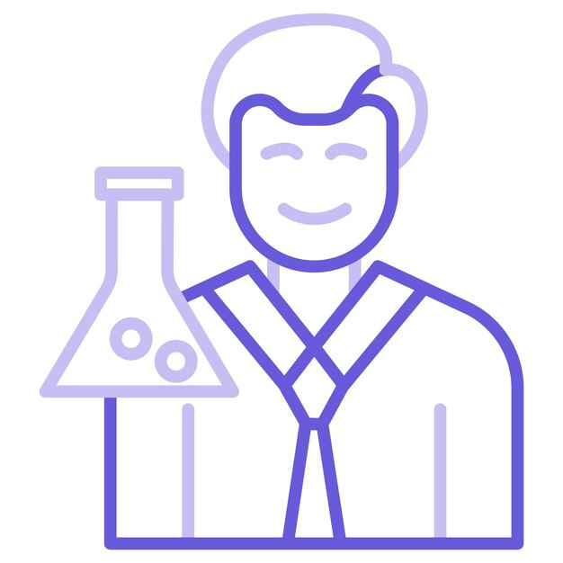 Ilustración vectorial del científico
