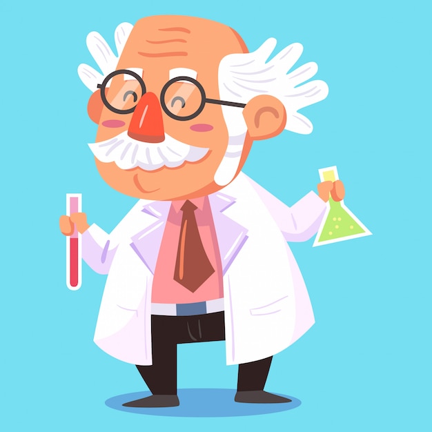 Ilustración vectorial del científico