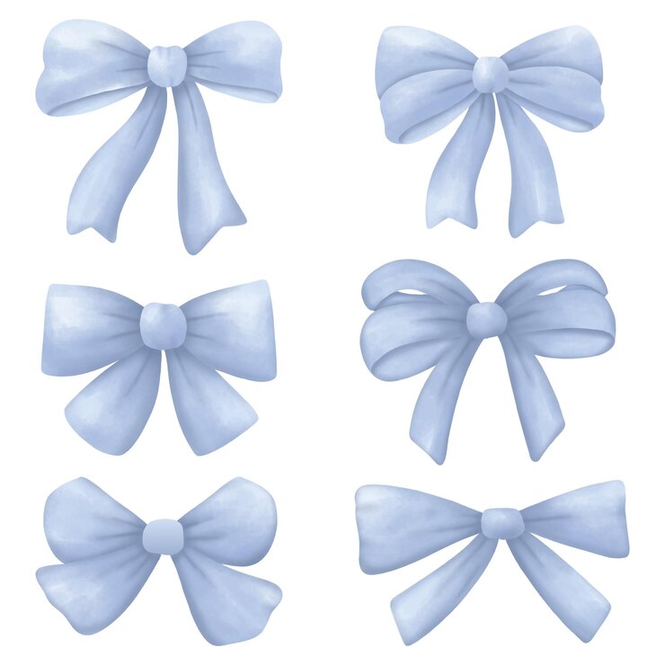 Ilustración vectorial de la cinta azul del bebé Coquette