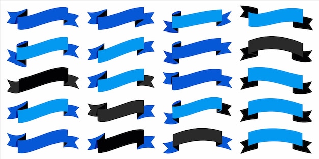 Ilustración vectorial de cinta azul plana para uso múltiple