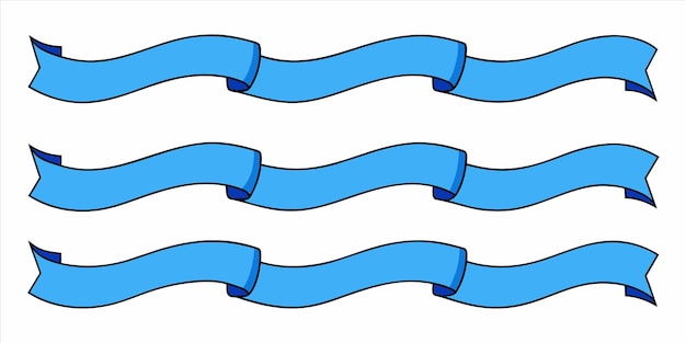 Ilustración vectorial de cinta azul plana para uso múltiple