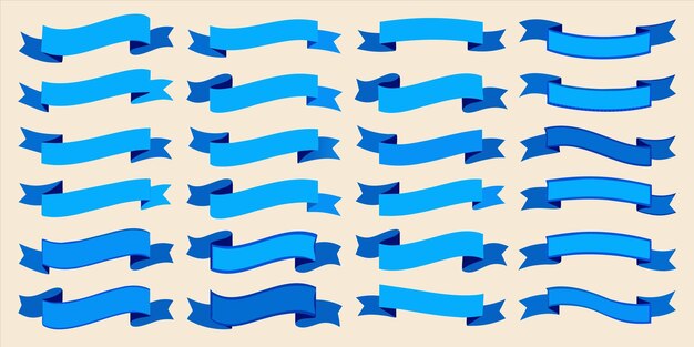 Ilustración vectorial de cinta azul plana para uso múltiple