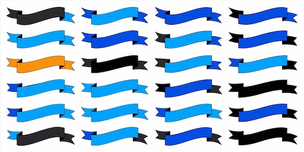 Ilustración vectorial de cinta azul plana para uso múltiple