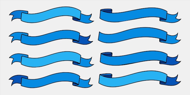 Ilustración vectorial de cinta azul plana para uso múltiple