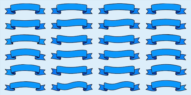 Ilustración vectorial de cinta azul plana para uso múltiple