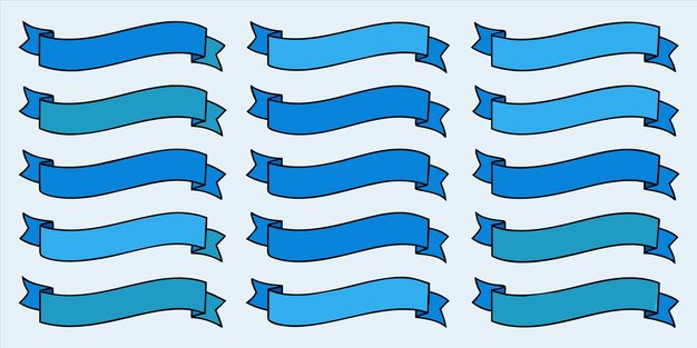 Ilustración vectorial de cinta azul plana para uso múltiple