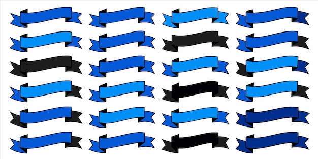 Ilustración vectorial de cinta azul plana para uso múltiple