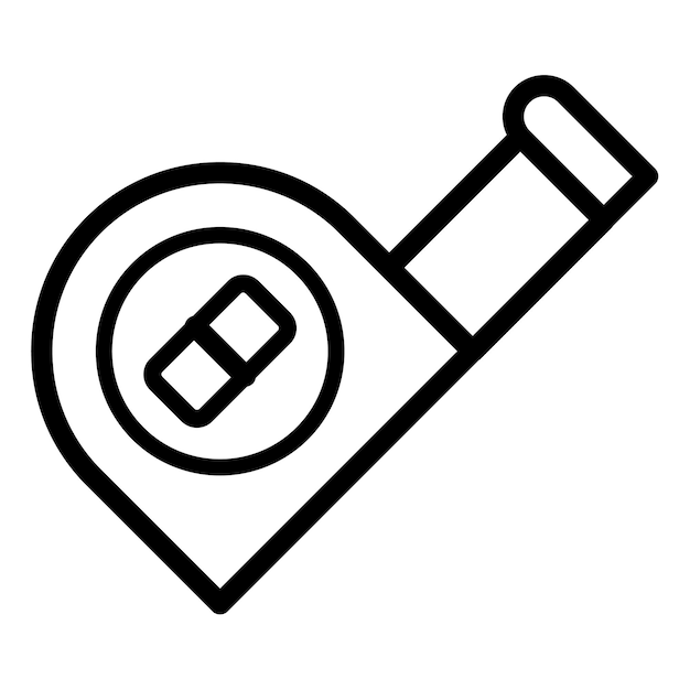 Ilustración vectorial de la cinta de medición