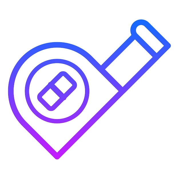 Ilustración vectorial de la cinta de medición