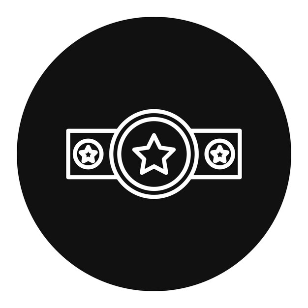 Ilustración vectorial del cinturón campeón
