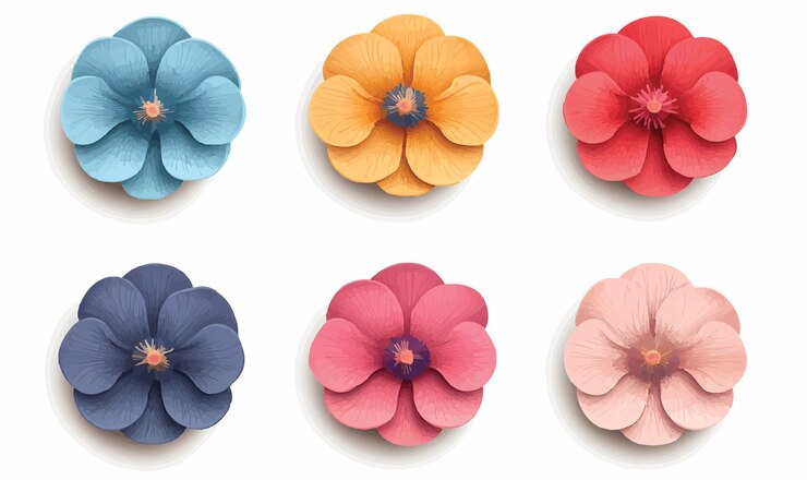 Vector ilustración vectorial de círculos florales caprichosos