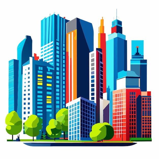 Vector ilustración vectorial de cityinterentbuild