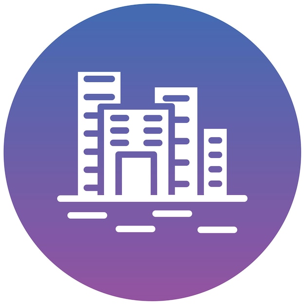 Ilustración vectorial de la ciudad costera