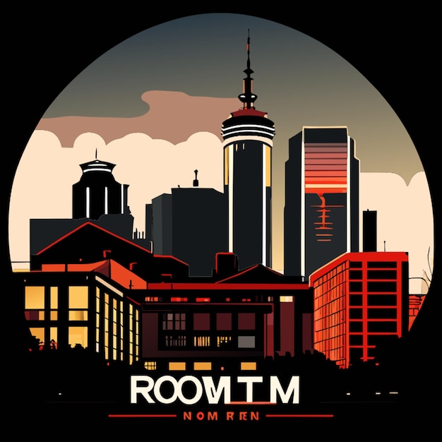 Ilustración vectorial de la ciudad rom