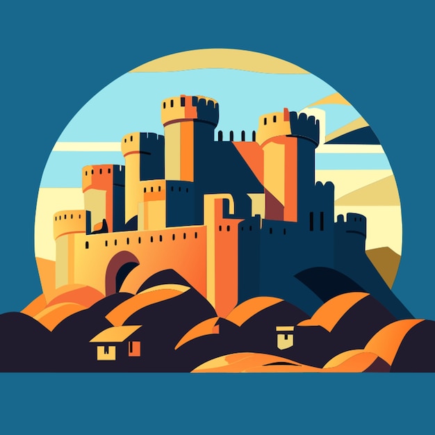 Vector ilustración vectorial de la ciudadela