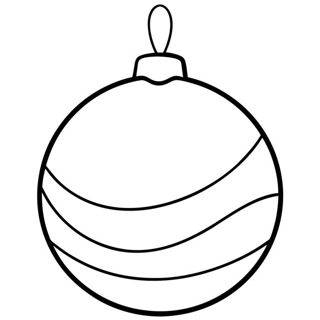 Ilustración vectorial clásica de la Bauble de Navidad