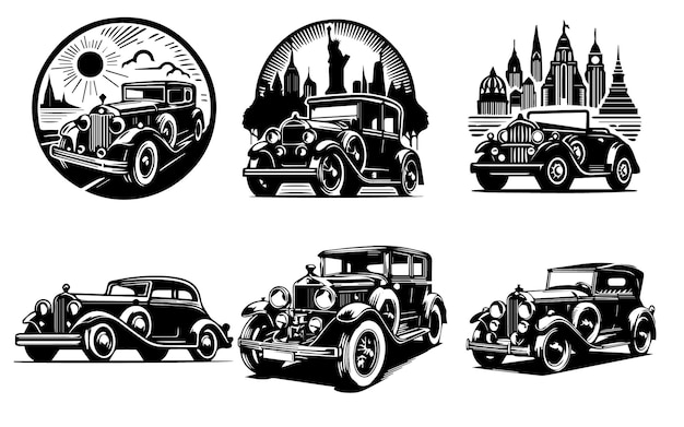 Ilustración vectorial de classiccarcon