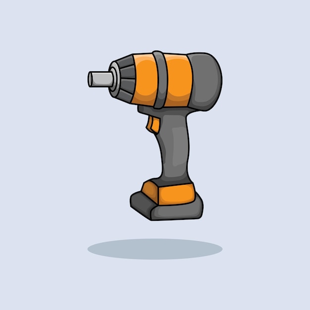 Ilustración vectorial Clave de impacto Diseño vectorial de llave de impacto herramienta de reparación de llave vectorial dibujos animados de