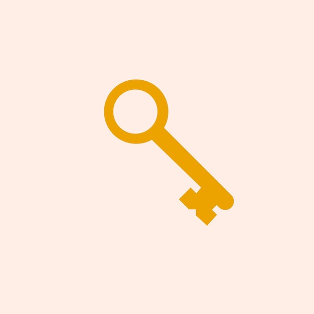 Ilustración vectorial de clave plana de época diseño plano