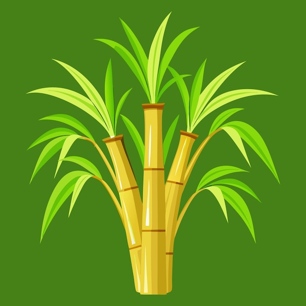 Ilustración vectorial del clipart de la caña de azúcar