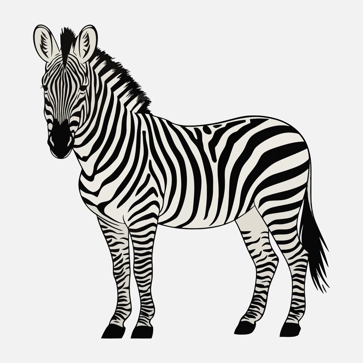 Ilustración vectorial del clipart de la cebra