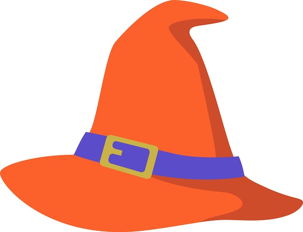 Vector ilustración vectorial de clipart de sombrero de bruja decoración para el diseño de halloween