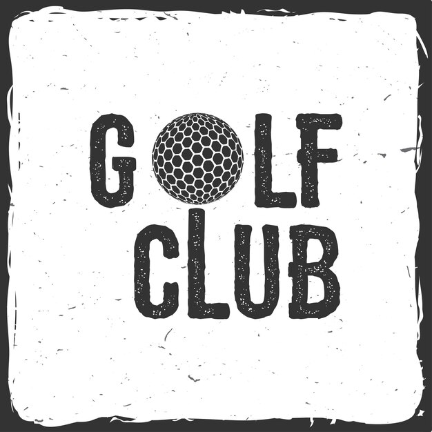 Ilustración vectorial del club de golf