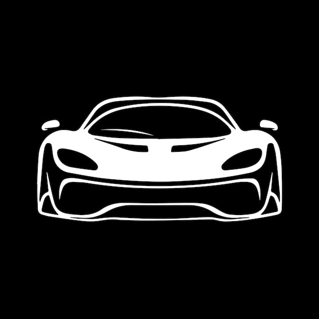 Ilustración vectorial de un coche minimalista