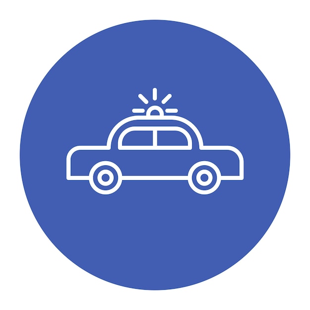 Ilustración vectorial del coche de la policía