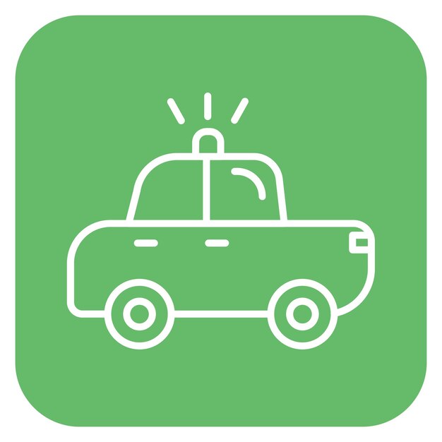 Ilustración vectorial del coche de la policía