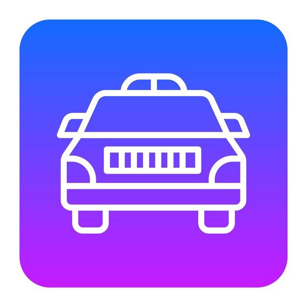 Ilustración vectorial del coche de la policía