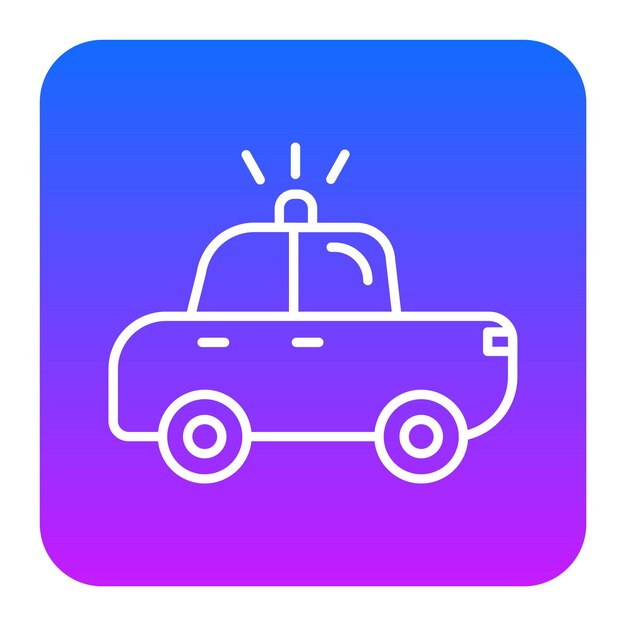 Ilustración vectorial del coche de la policía