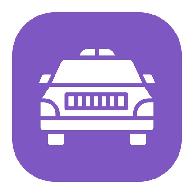 Ilustración vectorial del coche de la policía