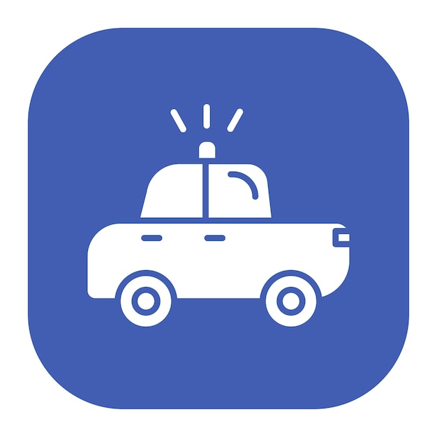 Ilustración vectorial del coche de la policía