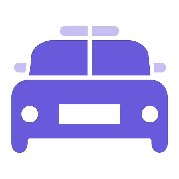 Ilustración vectorial del coche de la policía
