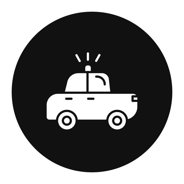 Ilustración vectorial del coche de la policía