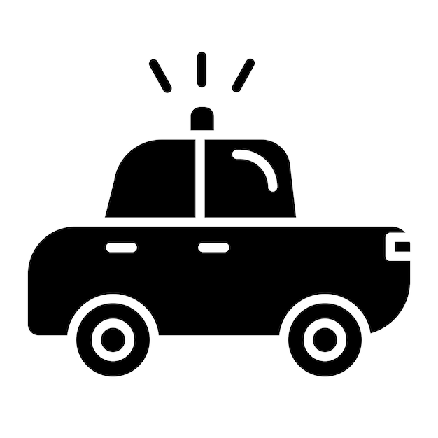 Ilustración vectorial del coche de la policía