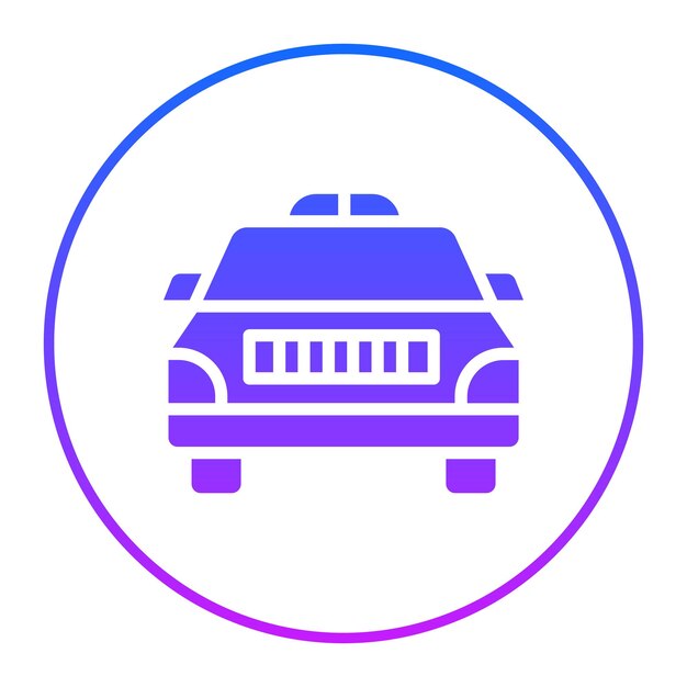 Ilustración vectorial del coche de la policía