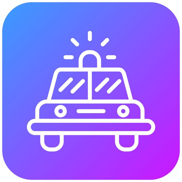 Ilustración vectorial del coche de la policía