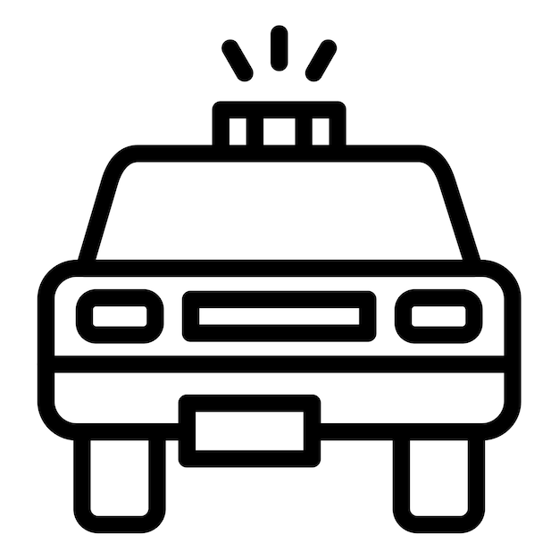 Ilustración vectorial del coche de la policía