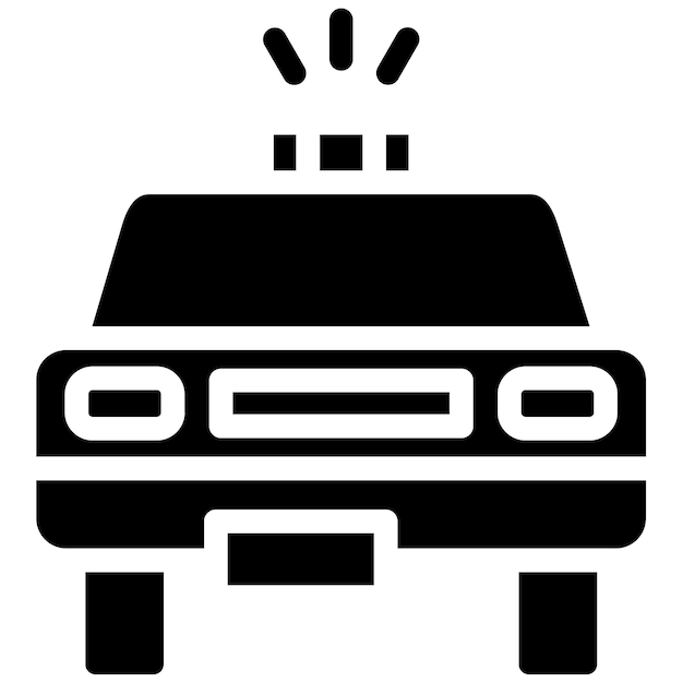 Ilustración vectorial del coche de la policía