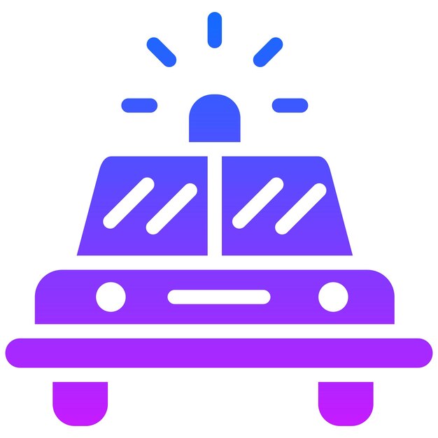 Ilustración vectorial del coche de la policía
