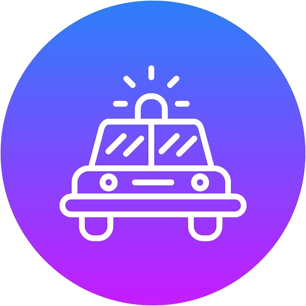 Ilustración vectorial del coche de la policía