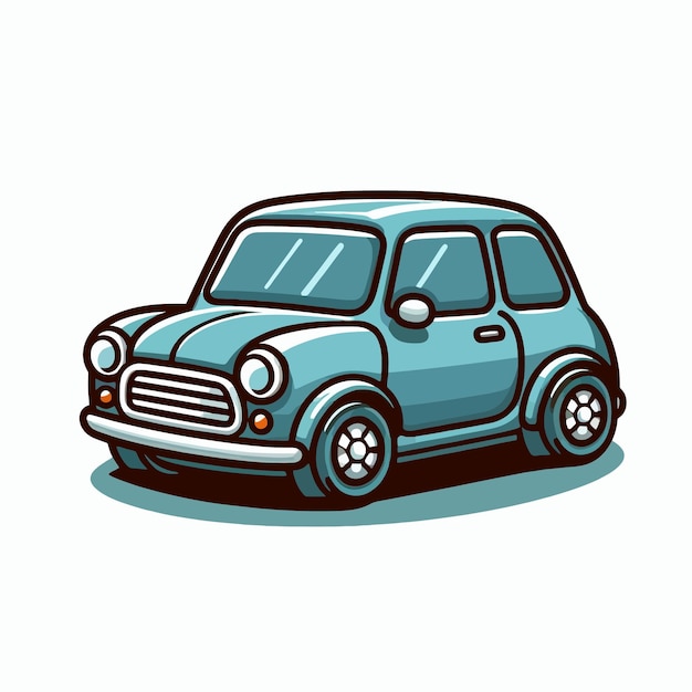 Vector ilustración vectorial de un coche simple