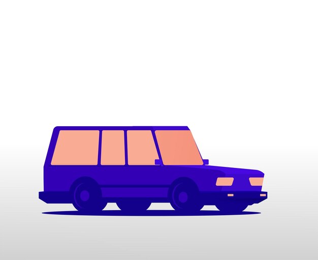Ilustración vectorial de un coche viejo