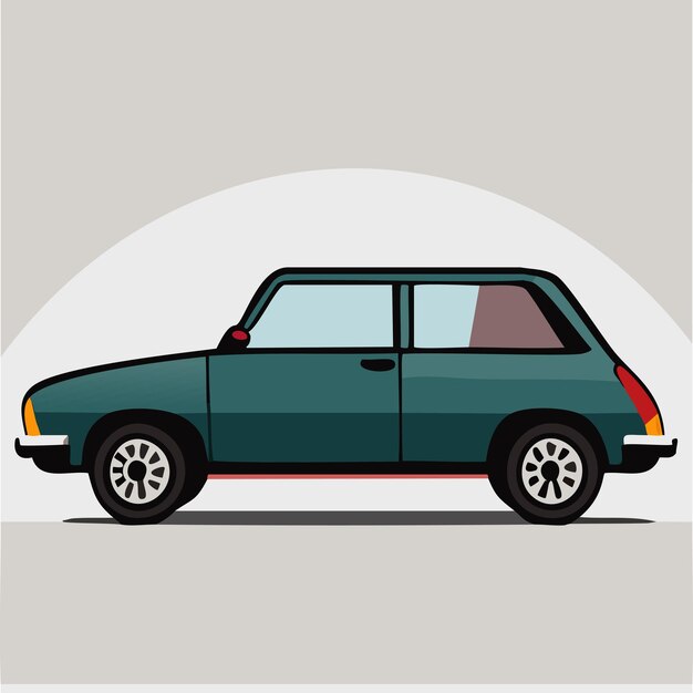 Vector una ilustración vectorial de un coche