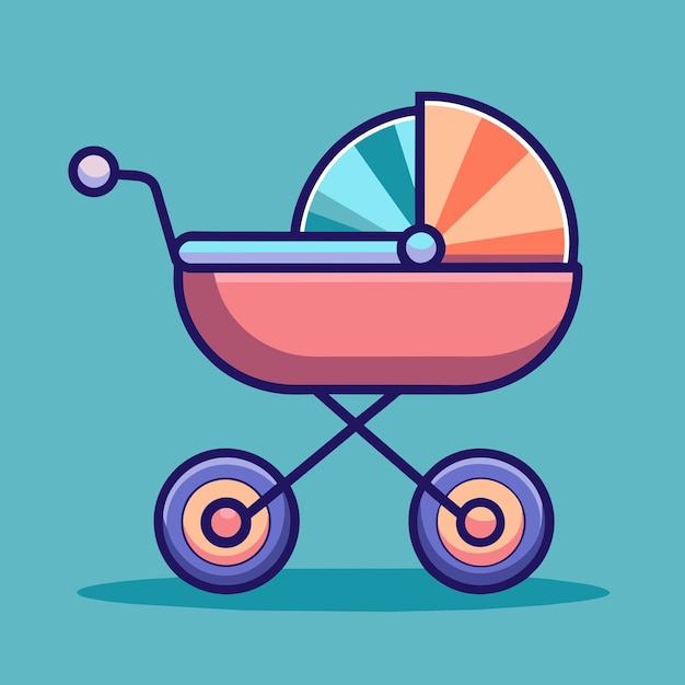 Ilustración vectorial del cochecito