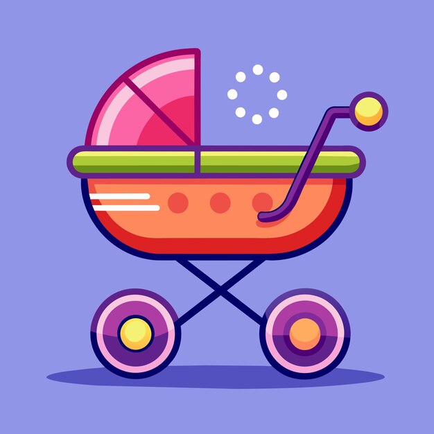 Ilustración vectorial del cochecito